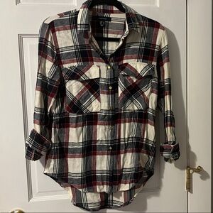 Atmosphere Women's Plaid Button Flannel Shirt